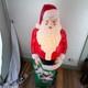 Vintage 1968 Empire Santa Claus Blow Mold 46 Green Toy Sack Christmas Lighted