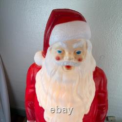 Vintage 1968 Empire Santa Claus Blow Mold 46 Green Toy Sack Christmas Lighted Vintage 1968 Empire Santa Claus Blow Mold 46 Green Toy Sack Christmas Lighted