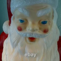 Vintage 1968 Empire Santa Claus Blow Mold 46 Green Toy Sack Christmas Lighted Vintage 1968 Empire Santa Claus Blow Mold 46 Green Toy Sack Christmas Lighted