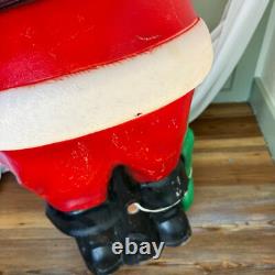 Vintage 1968 Empire Santa Claus Blow Mold 46 Green Toy Sack Christmas Lighted Vintage 1968 Empire Santa Claus Blow Mold 46 Green Toy Sack Christmas Lighted