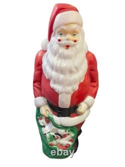 Vintage 1968 Empire Santa Claus Blow Mold 46 Green Toy Sack Christmas Lighted Vintage 1968 Empire Santa Claus Blow Mold 46 Green Toy Sack Christmas Lighted