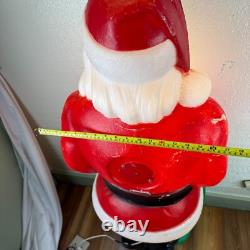 Vintage 1968 Empire Santa Claus Blow Mold 46 Green Toy Sack Christmas Lighted Vintage 1968 Empire Santa Claus Blow Mold 46 Green Toy Sack Christmas Lighted