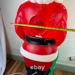 Vintage 1968 Empire Santa Claus Blow Mold 46 Green Toy Sack Christmas Lighted Vintage 1968 Empire Santa Claus Blow Mold 46 Green Toy Sack Christmas Lighted