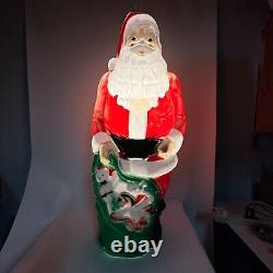 Vintage 1968 Empire Santa Claus Blow Mold 46 with Toy Sack Christmas Lighted