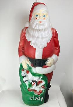 Vintage 1968 Empire Santa Claus Blow Mold 46 with Toy Sack Christmas Lighted