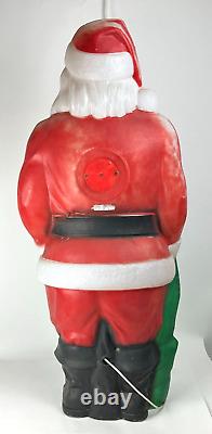 Vintage 1968 Empire Santa Claus Blow Mold 46 with Toy Sack Christmas Lighted