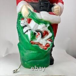 Vintage 1968 Empire Santa Claus Blow Mold 46 with Toy Sack Christmas Lighted