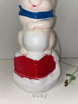 Vintage 1970 Empire Christmas Mouse & Chimney 13 Blow mold Decoration Light