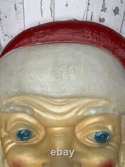 Vintage 1970 Giant Empire 25 Christmas Santa Claus Head/face Blow Mold Rosy