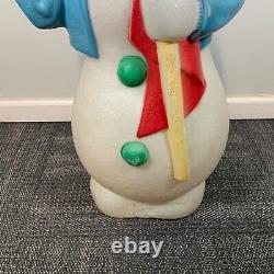 Vintage 1971 Empire 34 Derby Hat Snowman with Cane Christmas Blow Mold #1535