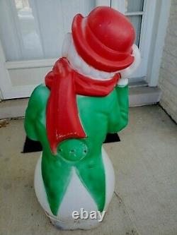 Vintage 1971 Empire 34 Hobo Clown With Derby Hat And Cane Snowman Blow Mold USA
