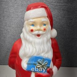 Vintage 1971 Empire Santa Claus Blow Mold 33 Blue Present Christmas Light Works