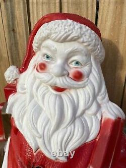 Vintage 1973 Dapol Plastics Santa Claus Blowmold 32 Tall MUST SEE