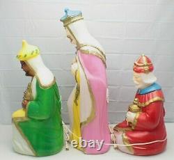 Vintage 1982 Empire Christmas Nativity 35 Blow Mold 3 Wise Men Kings? NICE