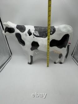 Vintage 1990 Union Products Don Featherstone Illuminated Dairy Cow Blow Mold New
