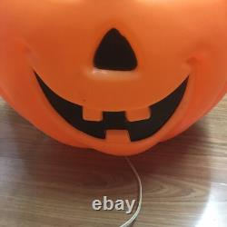Vintage 1993 Halloween Blow Mold 34 Black Cat on Pumpkin Read Description Vintage 1993 Halloween Blow Mold 34 Black Cat on Pumpkin Read Description