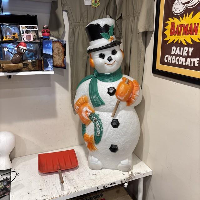 Vintage 1995 40 Tpi Snowman Christmas Wreath Blow Mold