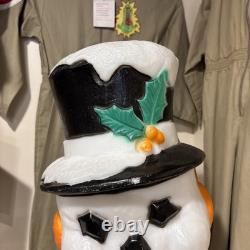 Vintage 1995 40 TPI Snowman Christmas Wreath Blow Mold