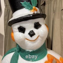 Vintage 1995 40 TPI Snowman Christmas Wreath Blow Mold