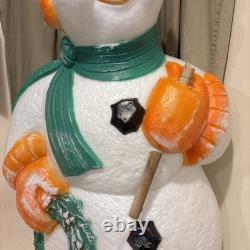 Vintage 1995 40 TPI Snowman Christmas Wreath Blow Mold