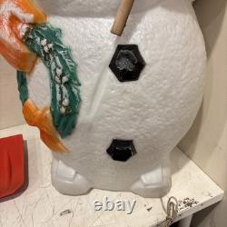 Vintage 1995 40 TPI Snowman Christmas Wreath Blow Mold
