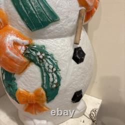 Vintage 1995 40 TPI Snowman Christmas Wreath Blow Mold
