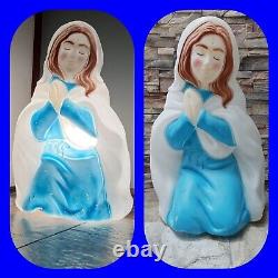 Vintage 1995 Empire Lighted Nativity Blow Mold Mary 26.5 Tall