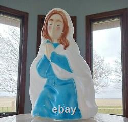 Vintage 1995 Empire Lighted Nativity Blow Mold Mary 26.5 Tall