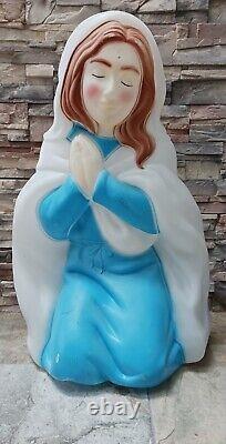 Vintage 1995 Empire Lighted Nativity Blow Mold Mary 26.5 Tall