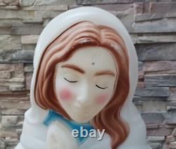 Vintage 1995 Empire Lighted Nativity Blow Mold Mary 26.5 Tall