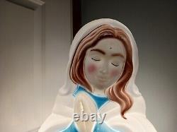 Vintage 1995 Empire Lighted Nativity Blow Mold Mary 26.5 Tall