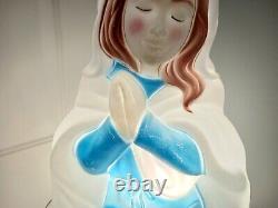 Vintage 1995 Empire Lighted Nativity Blow Mold Mary 26.5 Tall