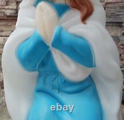 Vintage 1995 Empire Lighted Nativity Blow Mold Mary 26.5 Tall