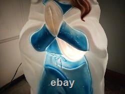 Vintage 1995 Empire Lighted Nativity Blow Mold Mary 26.5 Tall