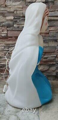 Vintage 1995 Empire Lighted Nativity Blow Mold Mary 26.5 Tall