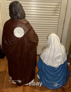 Vintage 1996/97 TPI Blow Mold Nativity Joseph 37 Mary and Jesus 26 Set LOT