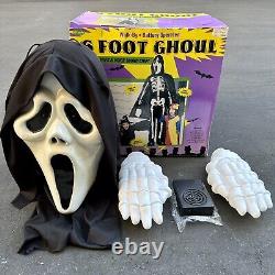 Vintage 1996 Fun World 6FT GHOUL Halloween Decoration LED SCREAM GHOSTFACE NIB