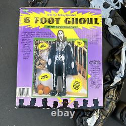 Vintage 1996 Fun World 6FT GHOUL Halloween Decoration LED SCREAM GHOSTFACE NIB