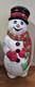 Vintage 1997 Grand Venture Christmas Snowman Blow Mold 38-39 Tall Red/green