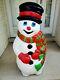 Vintage 1997 Grand Venture Christmas Snowman Blow Mold 39 Tall Withlight Cord
