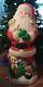 Vintage 1997 Tpi 4'3 Santa Claus With Puppies Blow Mold