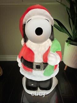 Vintage 1999 Santa's Best Snoopy Peanuts Christmas Blow Mold 32 Inch