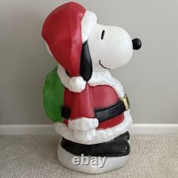 Vintage 1999 Santa's Best Snoopy Peanuts Christmas Blow Mold 32 Tall Original