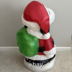 Vintage 1999 Santa's Best Snoopy Peanuts Christmas Blow Mold 32 Tall Original