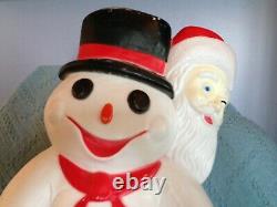 Vintage 1999 Signed Don Featherstone Union 30 Snowman And Friends Blow Mold