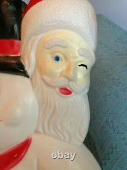 Vintage 1999 Signed Don Featherstone Union 30 Snowman And Friends Blow Mold