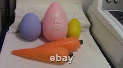 Vintage 20 Piece Christmas-easter-& Halloween Blowmold Lot Yard Decor