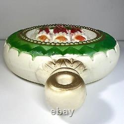 Vintage 22 Polaron Christmas Candle Round Blow Mold Ornament Wreath Wall Hanger