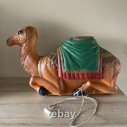Vintage 28 Empire Christmas Nativity Camel Plastic Lighted Blow Mold WithCord