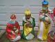 Vintage 3 Wise Men Kings Lighted Blow Mold Empire Christmas Nativity Set Withbox